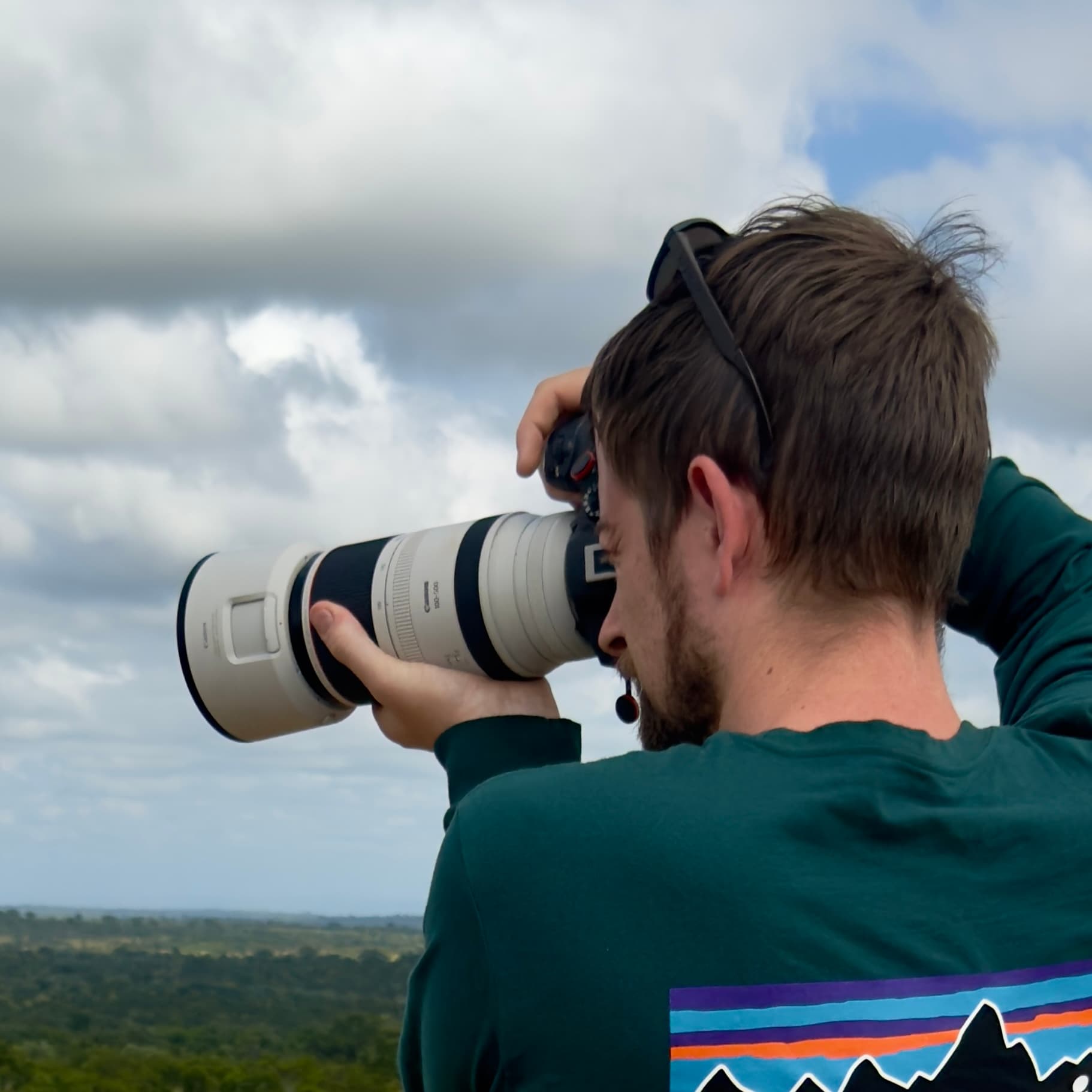 Erwin Zwart photographing wildlife