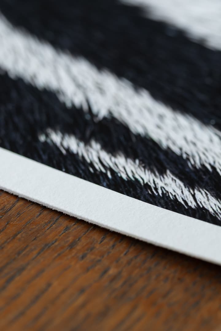 Detail shot of the Hahnemühle Photo Rag paper